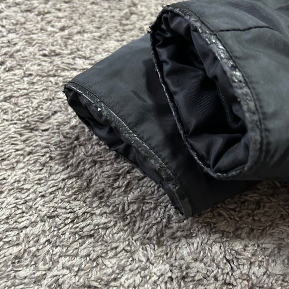 Vintage Bomber Jacket National Patrol Quilted Nylon Full Zip y2k Insulated Black - Picture 4 of 11
